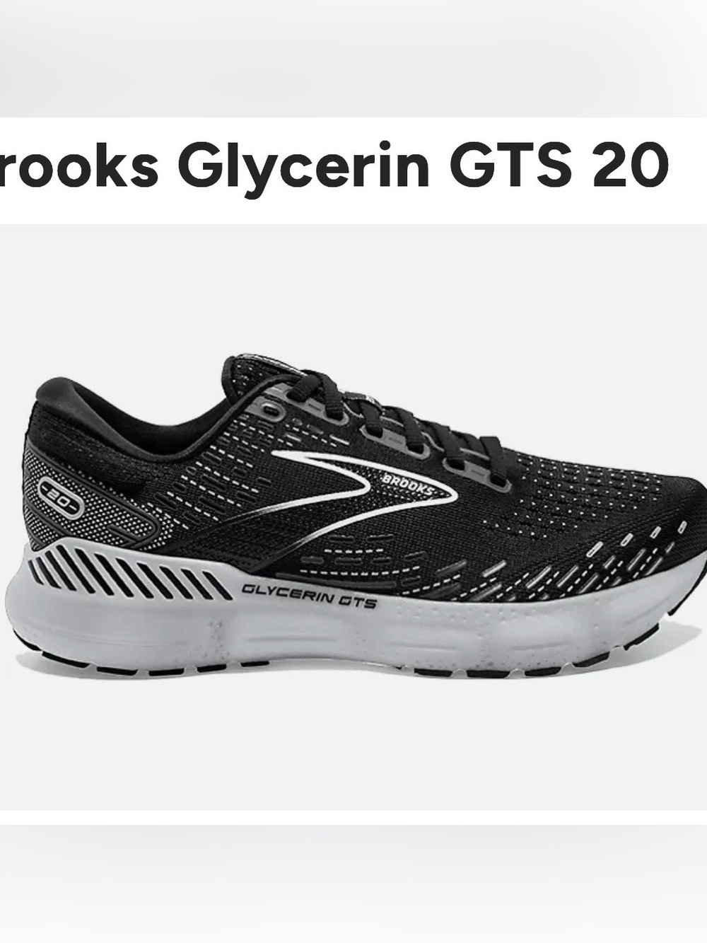 Brooks Glycerin GTS 20 Women’s Black Running Shoe